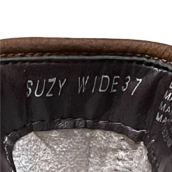 Miz Mooz Wide Width Leather Ankle Boots with Buckle Suzy Hazelnut EU 37 NIB - Picture 9 of 13